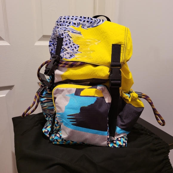 DRIES VAN NOTEN Multi Color Nylon Print Backpack - UNISEX - Picture 3 of 8